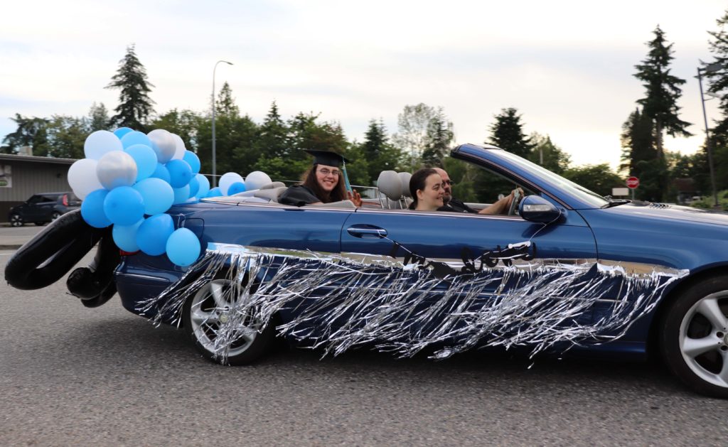 blue car